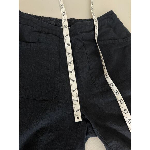 Soft Surroundings Black 100% Cotton Wide Leg Pants XSP Granola Girl Crunchy - Picture 6 of 7